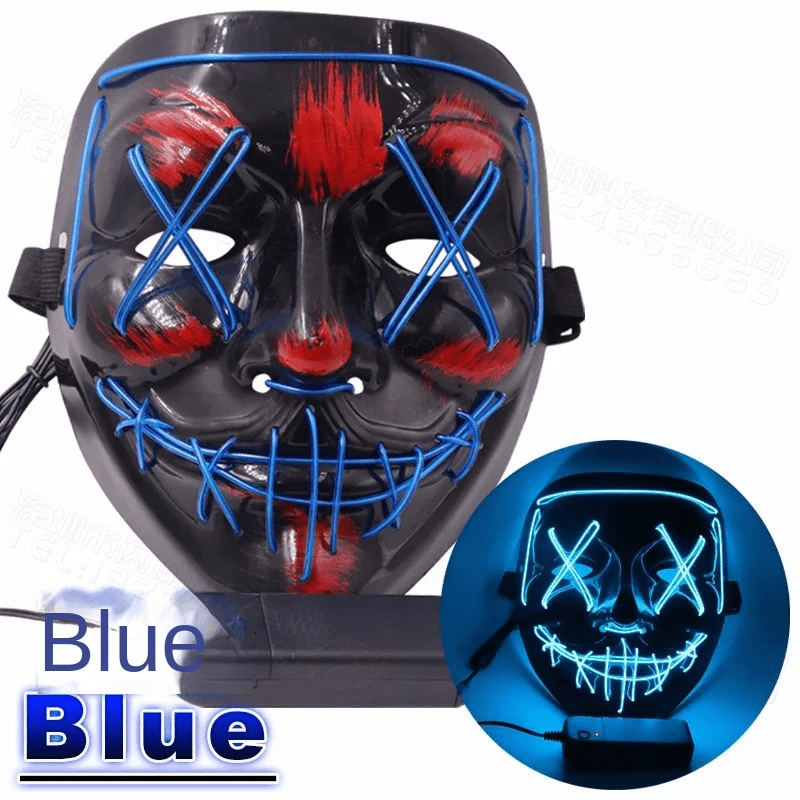 Boy's Halloween LED Luminous Mask Hip Hop Masquerade Party Prop