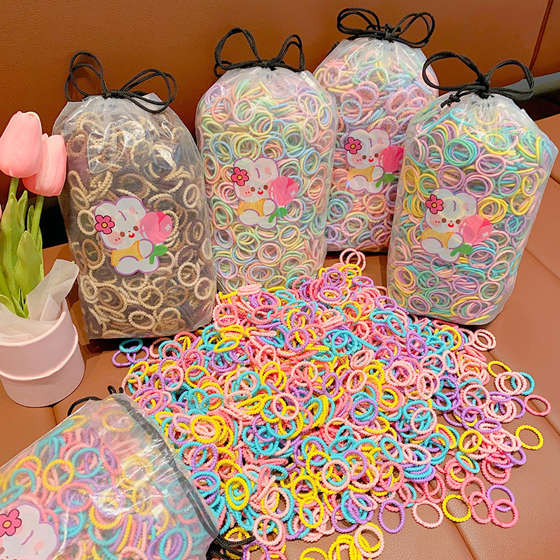 300 Colorful Elastic Hair Ties Hair Bands Set Gift For Girls