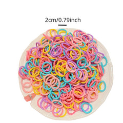 300 Colorful Elastic Hair Ties Hair Bands Set Gift For Girls
