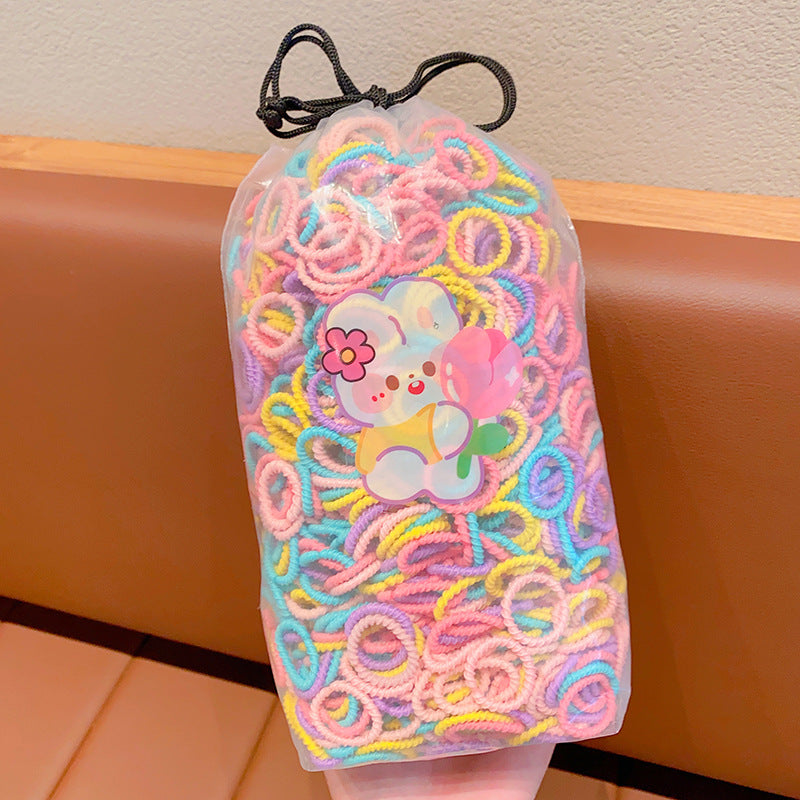 300 Colorful Elastic Hair Ties Hair Bands Set Gift For Girls