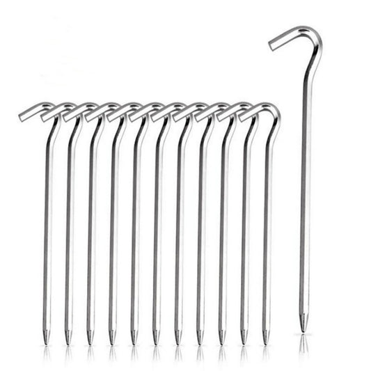Galvanized Tent Stakes 7-16 Inch 18 Metal Tent Pegs Heavy Duty Steel Stakes