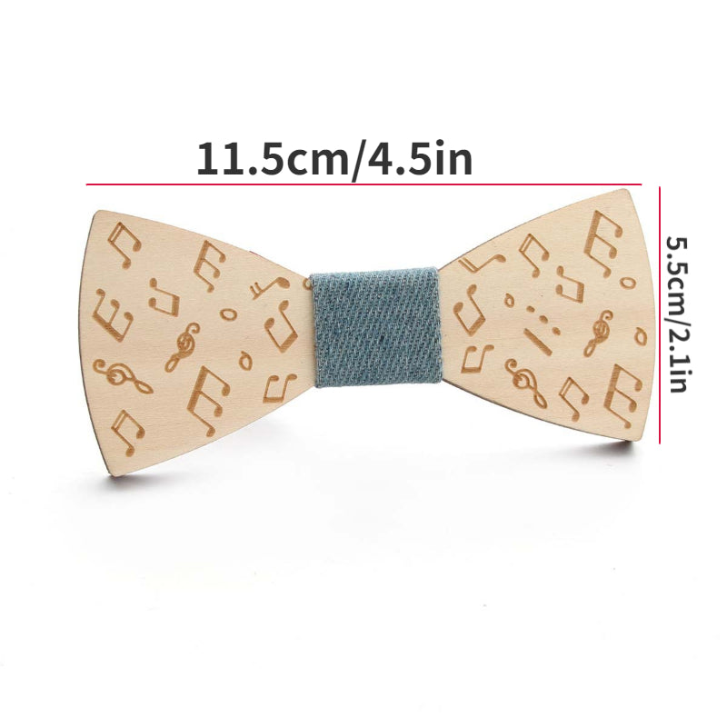 Wooden Bow Tie Puzzle Music Note Bow Tie