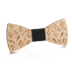 Wooden Bow Tie Puzzle Music Note Bow Tie