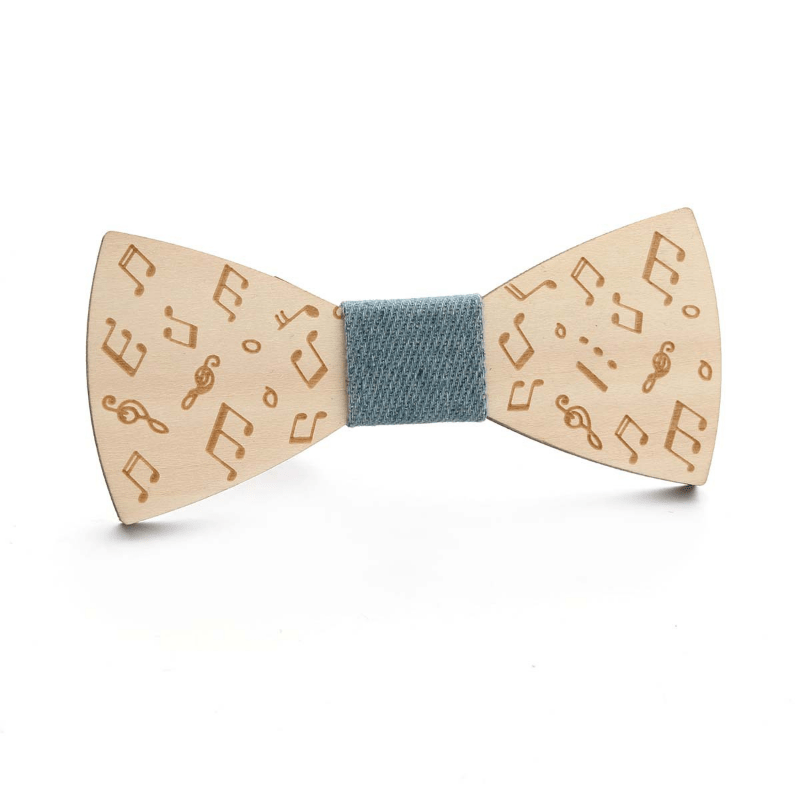 Wooden Bow Tie Puzzle Music Note Bow Tie