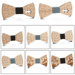 Wooden Bow Tie Puzzle Music Note Bow Tie