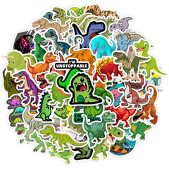 50pcs Dinosaur Stickers Fun Waterproof Reusable DIY Room Decoration