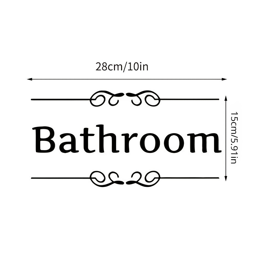 3pcs Set Vinyl Wall Sticker Laundry Signs Toilet Decals Home Decor Letter