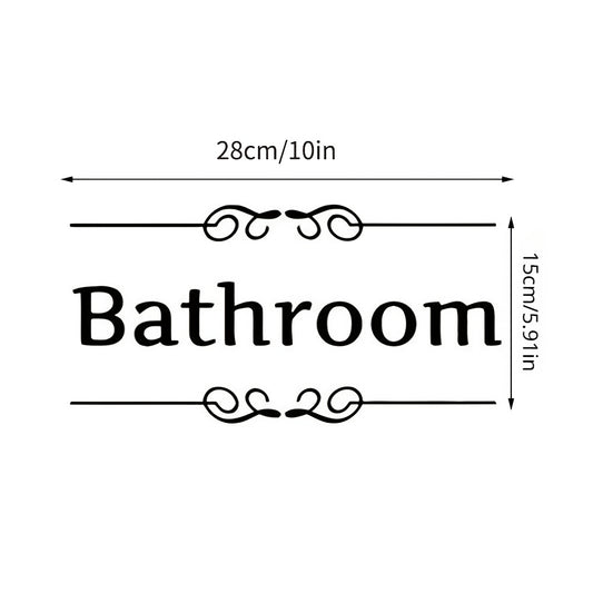 3pcs Set Vinyl Wall Sticker Laundry Signs Toilet Decals Home Decor Letter