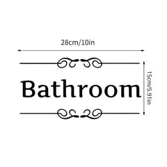 3pcs Set Vinyl Wall Sticker Laundry Signs Toilet Decals Home Decor Letter