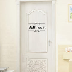 3pcs Set Vinyl Wall Sticker Laundry Signs Toilet Decals Home Decor Letter