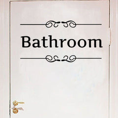 3pcs Set Vinyl Wall Sticker Laundry Signs Toilet Decals Home Decor Letter