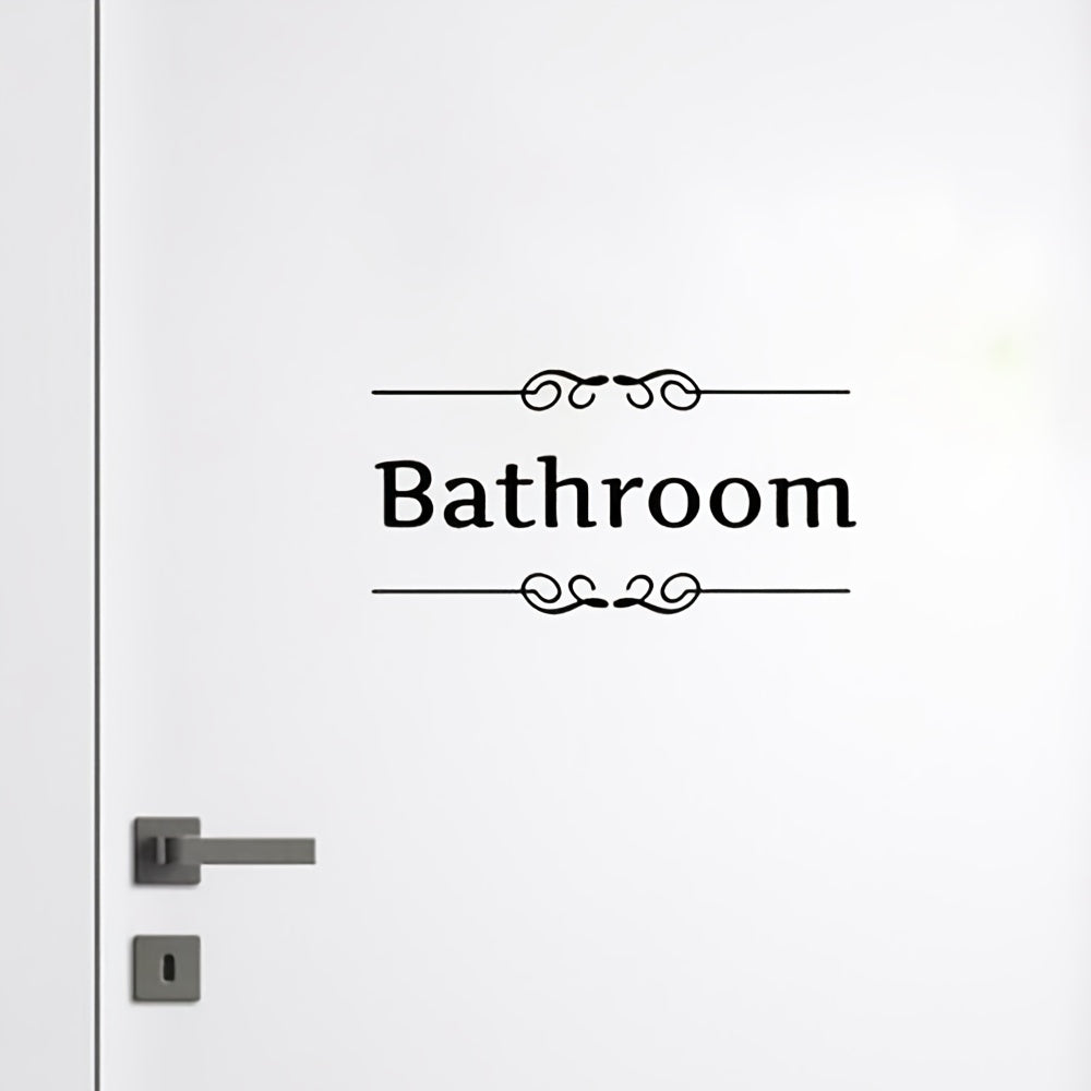 3pcs Set Vinyl Wall Sticker Laundry Signs Toilet Decals Home Decor Letter