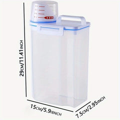 Large Capacity Rice Bucket with Measuring Cup & Nozzle