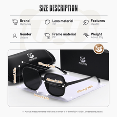 Men's Large UV Protection Driving Sunglasses
