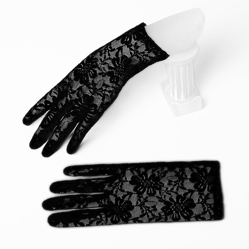 Bridal Lace Floral Gloves Wedding Party Accessories For Bride