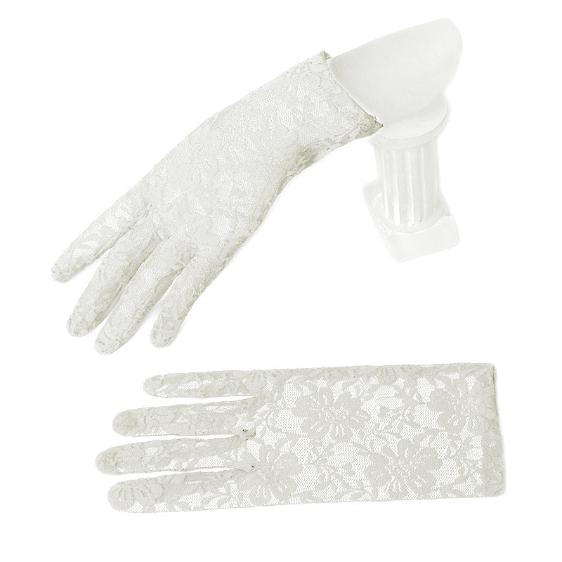 Bridal Lace Floral Gloves Wedding Party Accessories For Bride