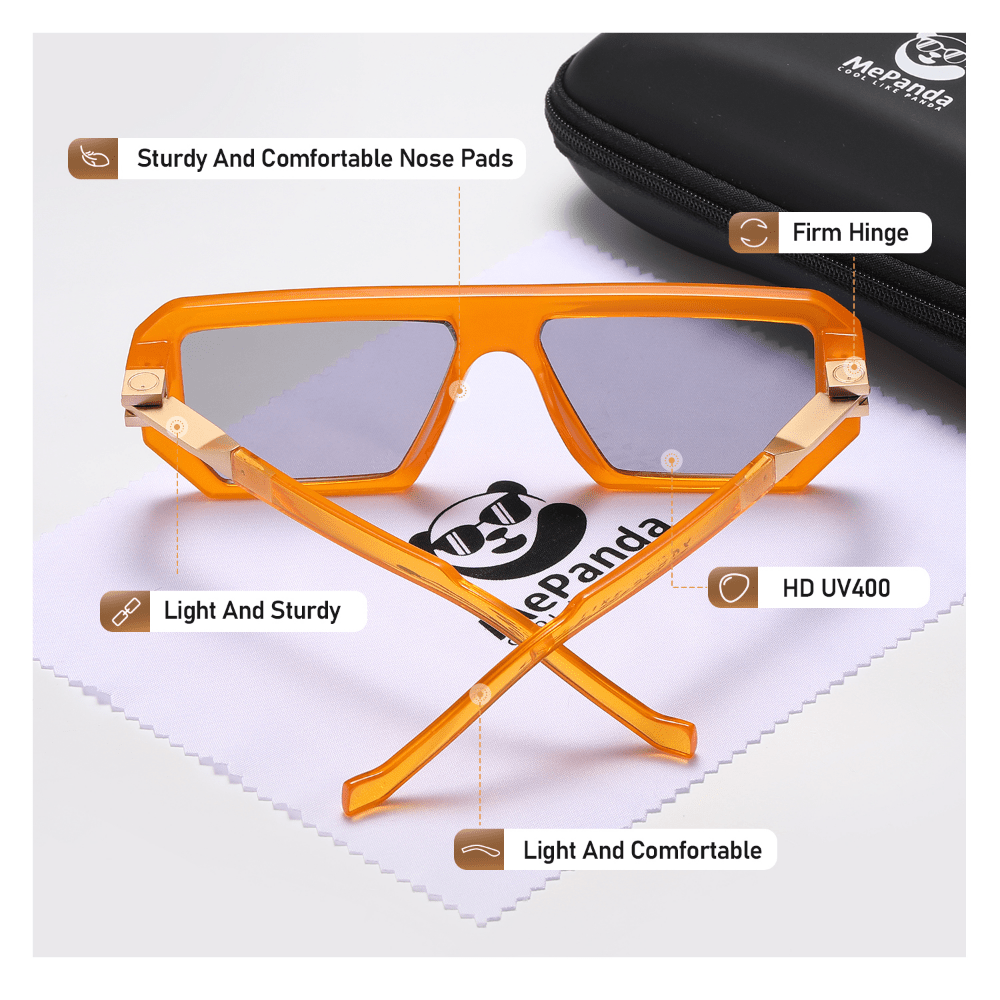 MePanda Men's Square Frame Sunglasses Unisex Outdoor Travel