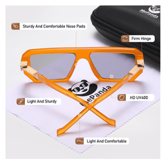 MePanda Men's Square Frame Sunglasses Unisex Outdoor Travel