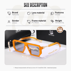 MePanda Men's Square Frame Sunglasses Unisex Outdoor Travel