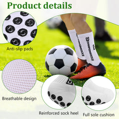 2 Pairs Outdoor Non slip Breathable Mid calf Football Socks