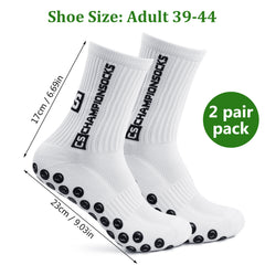 2 Pairs Outdoor Non slip Breathable Mid calf Football Socks