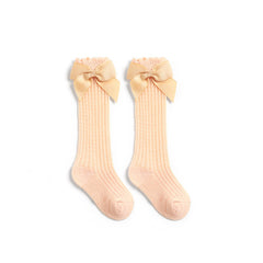 5pairs Baby Girls Anti-mosquito Bowknot Socks for Summer