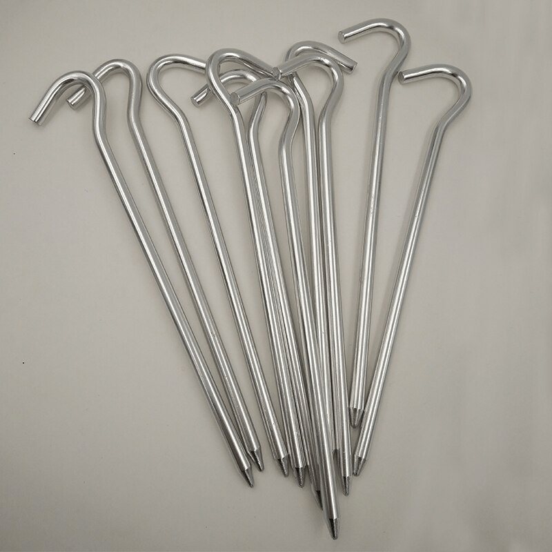10pcs Aluminum Tent Pegs Round Alloy Stake for Outdoor Camping