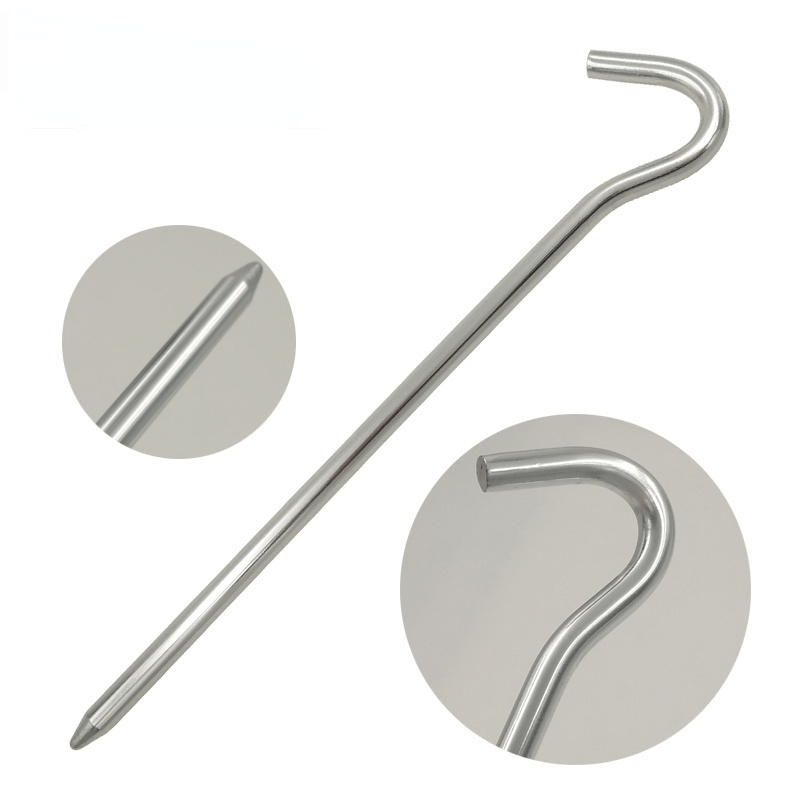 10pcs Aluminum Tent Pegs Round Alloy Stake for Outdoor Camping