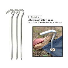 10pcs Aluminum Tent Pegs Round Alloy Stake for Outdoor Camping