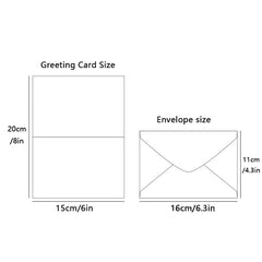 6pcs Happy Birthday Wishing Card Set With Envelope