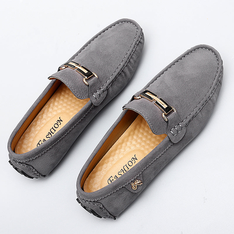 Men's Metallic Decor Loafer Shoes Non slip Driving Shoes