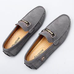 Men's Metallic Decor Loafer Shoes Non slip Driving Shoes