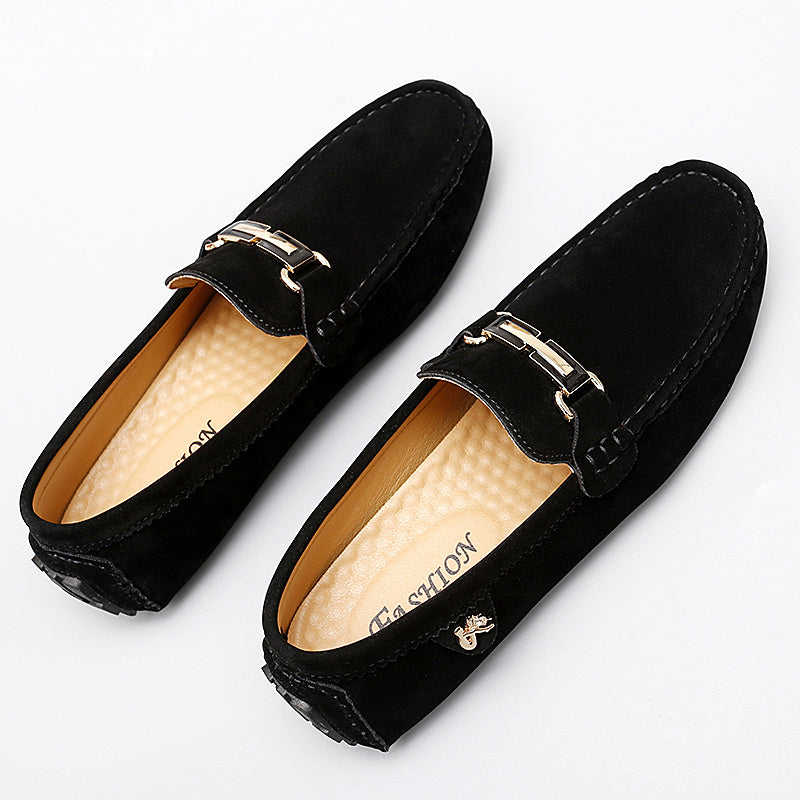 Men's Metallic Decor Loafer Shoes Non slip Driving Shoes
