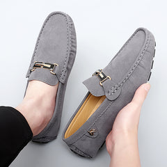 Men's Metallic Decor Loafer Shoes Non slip Driving Shoes