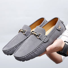 Men's Metallic Decor Loafer Shoes Non slip Driving Shoes