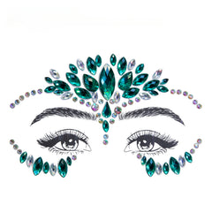 Mermaid Face Gems Music Y2k Jewels Crystals Bindi
