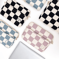 Plaid Pattern Sling Bag Waterproof Laptop Notebook Bag 33.02cm Laptop