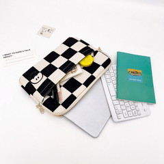 Plaid Pattern Sling Bag Waterproof Laptop Notebook Bag 33.02cm Laptop