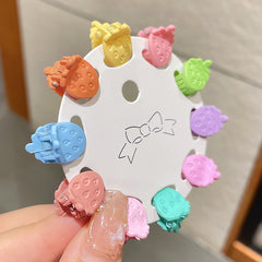 10pcs Girls Cartoon Hair Clip Candy Children's Hair Bangs