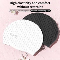 Waterproof Swimming Cap for Adults and Children Long Hair Ears Plus Size