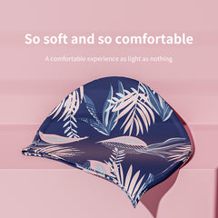 Leaves Printed Silicone Swimming Cap with Ear Protection