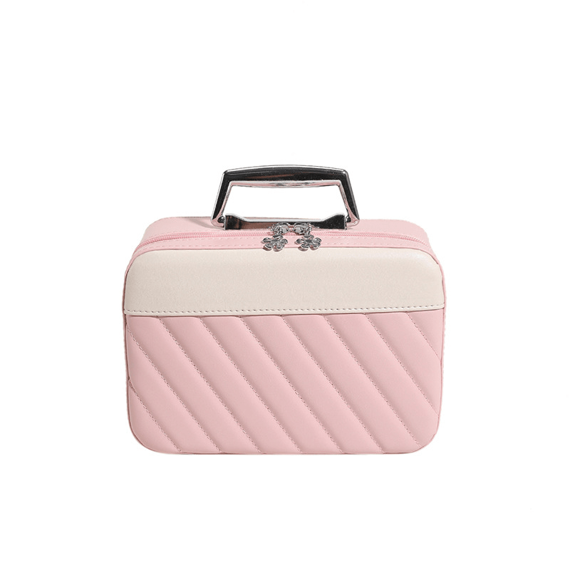 Portable Travel Makeup Cosmetic Case with Handle