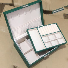 Portable Jewelry Storage Display Box Earrings Rings Necklaces