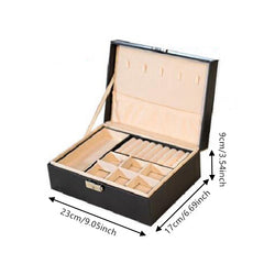 Portable Jewelry Storage Display Box Earrings Rings Necklaces