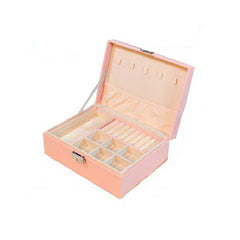 Portable Jewelry Storage Display Box Earrings Rings Necklaces