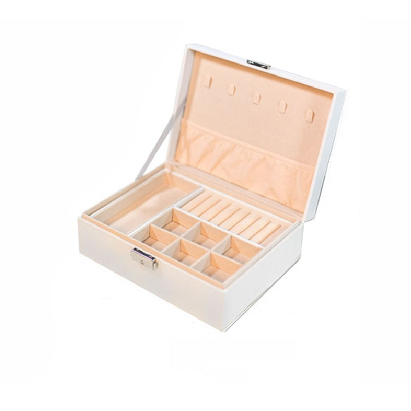 Portable Jewelry Storage Display Box Earrings Rings Necklaces
