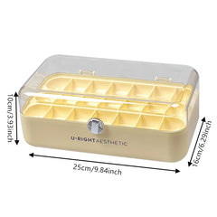 Plastic Jewelry & Cosmetic Storage Box Transparent Organizer Travel