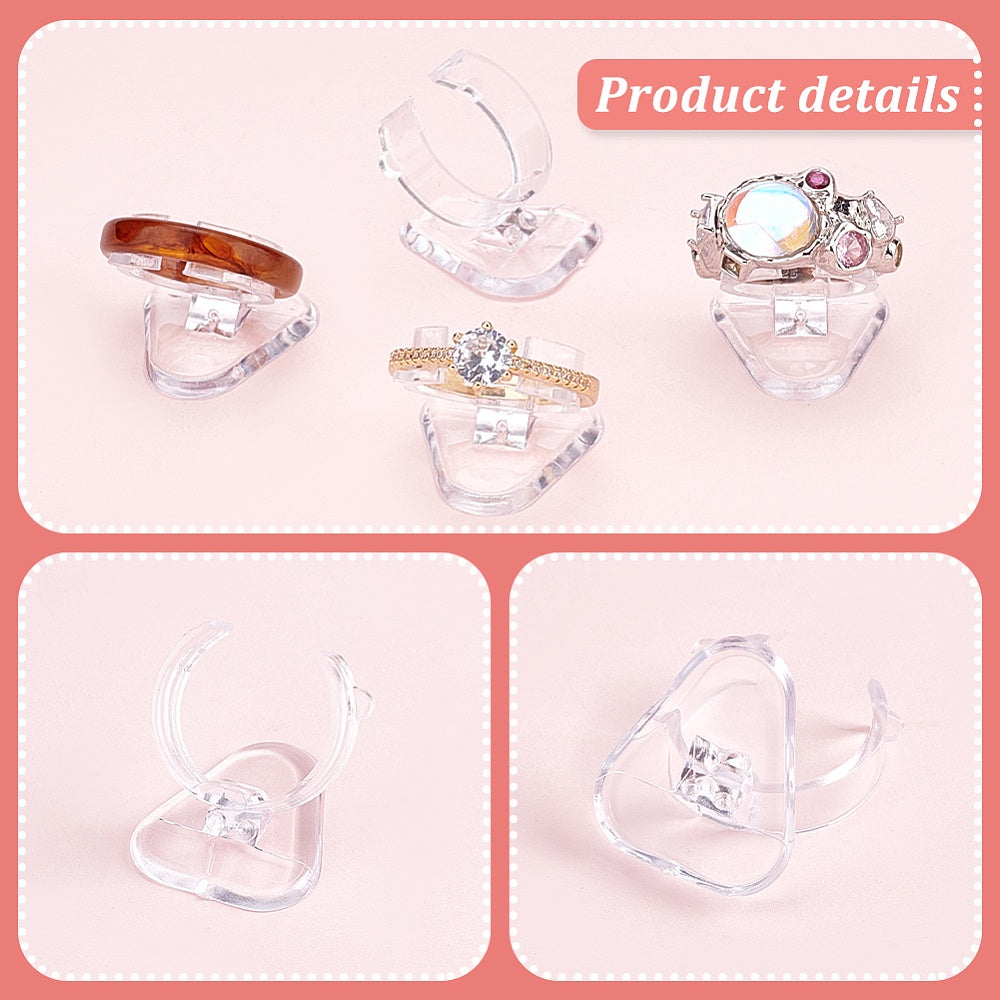 36Pcs Mini Plastic Ring Display Stands Holder for Single Finger Ring