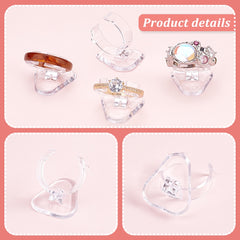 36Pcs Mini Plastic Ring Display Stands Holder for Single Finger Ring