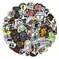 50 Pcs MTB Cyclist Stickers Outdoor Sports Car Travel Luggage Phone Guitar